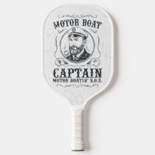 Raquette De Pickleball Capitaine de bateau à moteur drôle Pontoon bateau