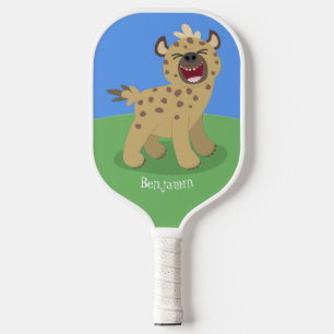 Raquette De Pickleball Caricature amusante hyena riant illustration