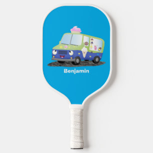 Raquette De Pickleball Caricature de camion de glace joli