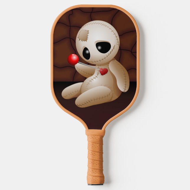 Raquette De Pickleball Caricature de poupée vaudou en amour (Recto)