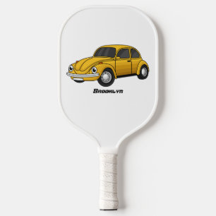 Raquette De Pickleball Caricature de voiture classique