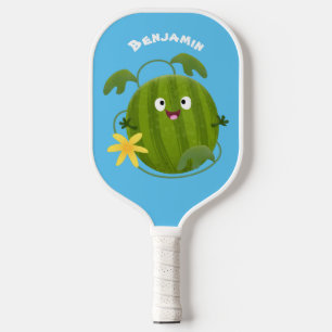 Raquette De Pickleball Caricature joli et souriant de pastèque