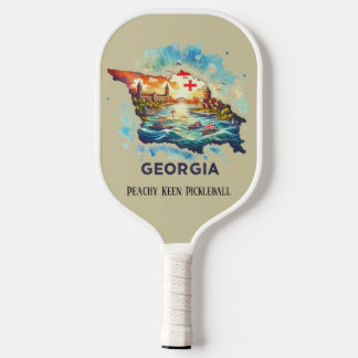 Raquette De Pickleball Carte de voyage Retro Georgia State