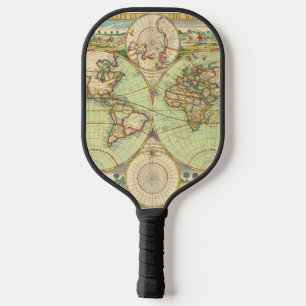 Raquette De Pickleball Carte du Monde Antique #4