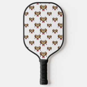 Raquette De Pickleball Cartoon de ski de Chouette