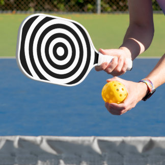 Raquette De Pickleball Cercles concentriques noir et blanc