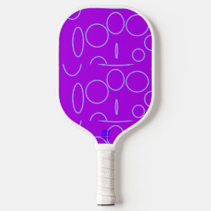 Raquette De Pickleball Cercles cool Purple Géométrique Moderne Sleek