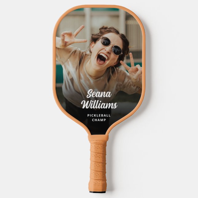 Raquette De Pickleball Champ de Pickleball Photo personnalisée (Verso)