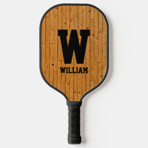 Raquette De Pickleball Changer Initial, Ajouter Nom, Panneau Bois Brown