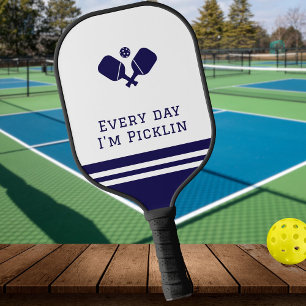 Raquette De Pickleball Chaque jour je suis picklin - drôle bleu Picklebal