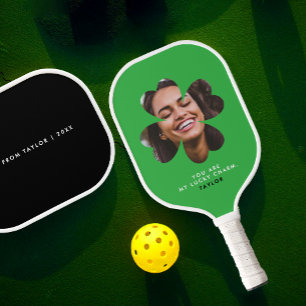 Raquette De Pickleball Charme Simple Moderne Amour Chanceux Trèfle Vert P