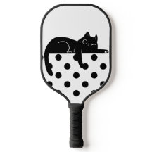 Raquette de Pickleball Chat à pois noirs