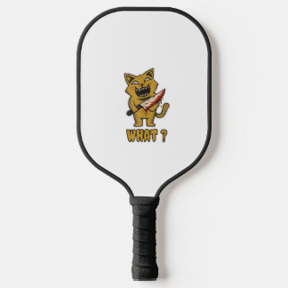 Raquette De Pickleball Chat ce _ Drôle chat déplaisant avec couteau