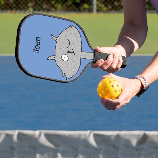 Raquette De Pickleball Chat gris soyeux (Insitu)