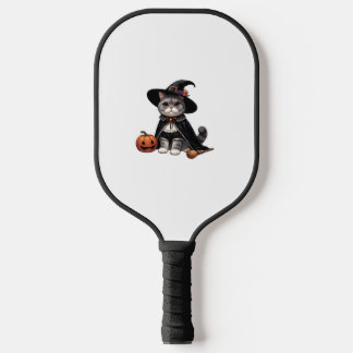 Raquette De Pickleball Chat habillé en sorcière