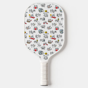 Raquette De Pickleball Chats amusants, lait et magie.