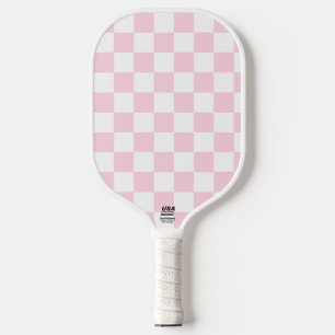 Raquette De Pickleball Chèque rose et blanc