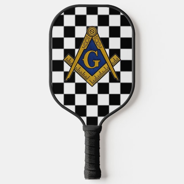 Raquette De Pickleball Chèques maçonniques Freemasons Carré et Compass (Recto)