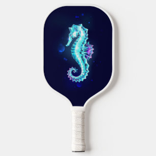 Raquette De Pickleball Cheval de mer de glace cristal sur Arrière - plan 