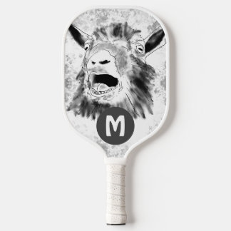 Raquette De Pickleball Chèvre Hurlante Drôle Monogramme