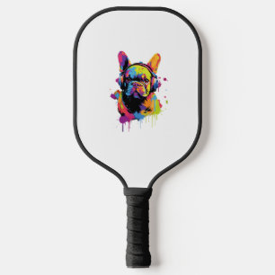 Raquette De Pickleball Chien avec casque Coloré