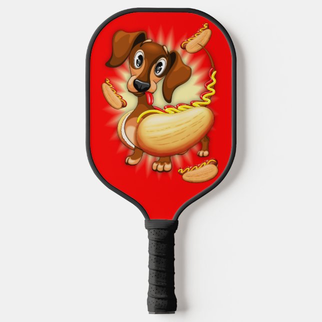 Raquette De Pickleball Chien chaud Dachshund (Recto)