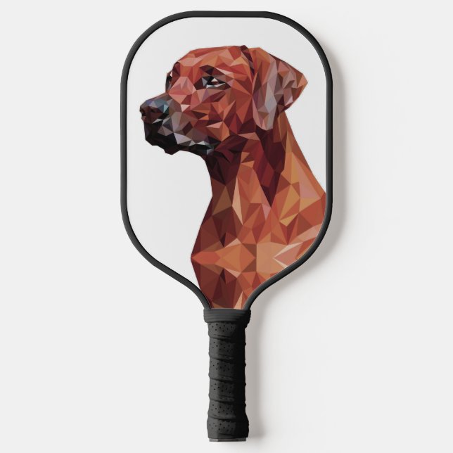 Raquette De Pickleball Chien géométrique marron (Recto)