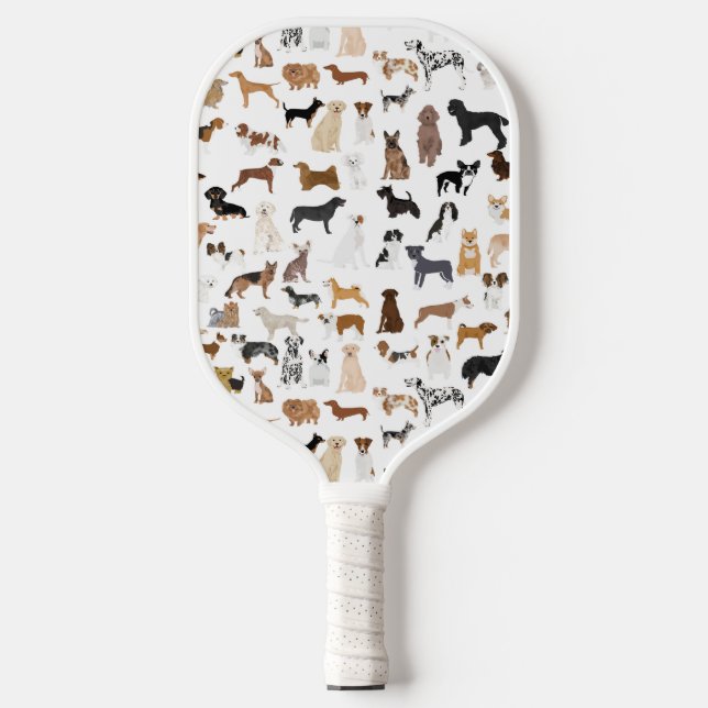 Raquette De Pickleball Chiens blancs (Recto)