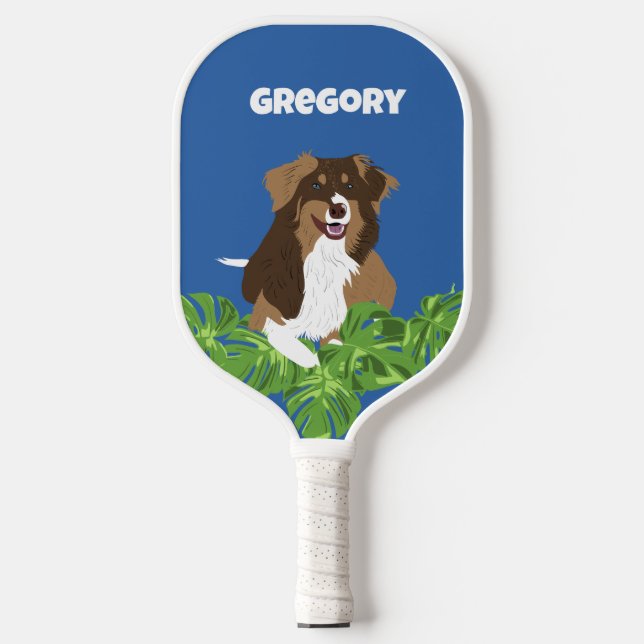 Raquette De Pickleball Chiens de berger australiens australiens Aussies F (Recto)