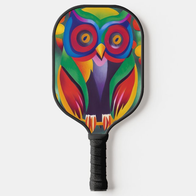 Raquette De Pickleball Chouette holographique couleur mignonne (Recto)