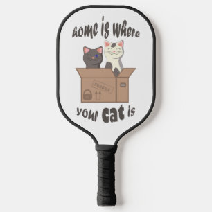 Raquette De Pickleball Citation drôle Accueil est où est votre chat