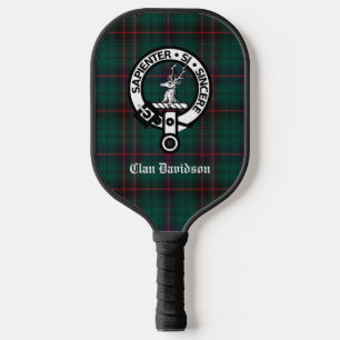 Raquette De Pickleball Clan Davidson Crest Badge et Tartan