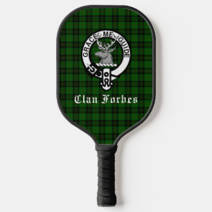 Raquette De Pickleball Clan Forbes Tartan et Insigne de crête