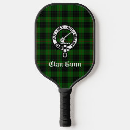Raquette De Pickleball Clan Gunn Crest Badge et Tartan
