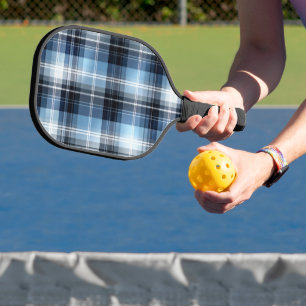 Raquette De Pickleball Classic Blue Plaid Motif - Design Tartan tendance