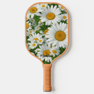 Raquette De Pickleball Classic marguerite motif blanc champs fleuris verd