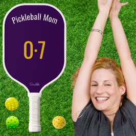 Raquette De Pickleball Classic Sporty Pickleball Mom Custom Name Number