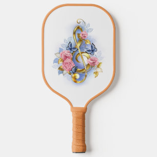 Raquette De Pickleball Clé de fer avec roses roses roses