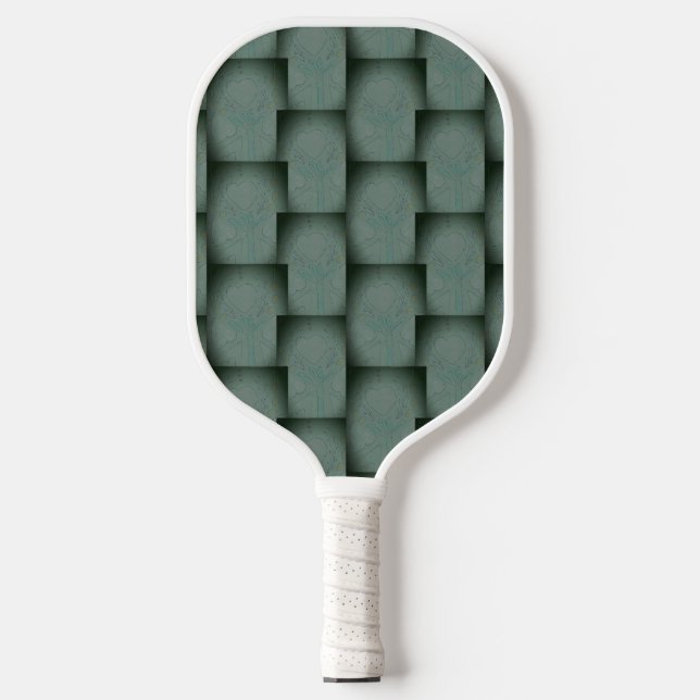 Raquette De Pickleball Coeurs de Nana (noir et gris) (Recto)