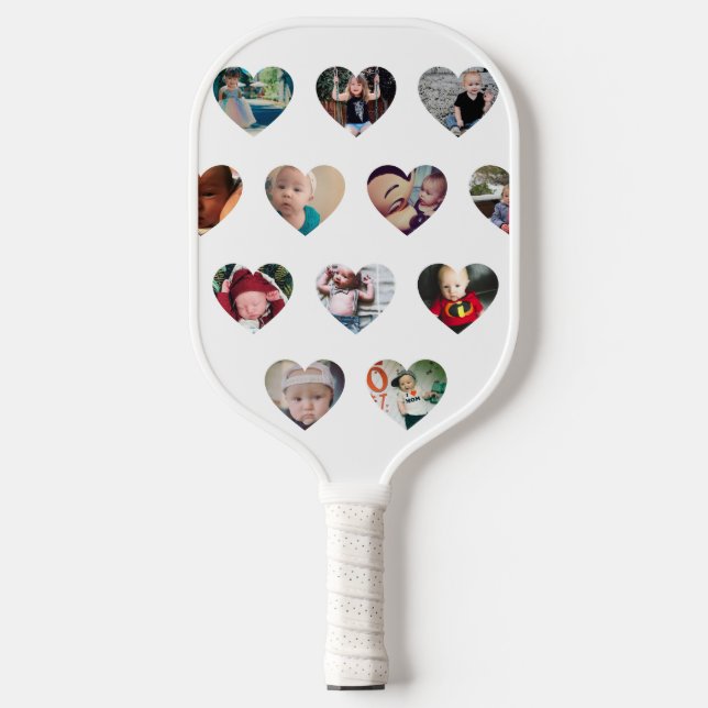 Raquette De Pickleball Coeurs personnalisés Galerie de photos Pickleball  (Recto)