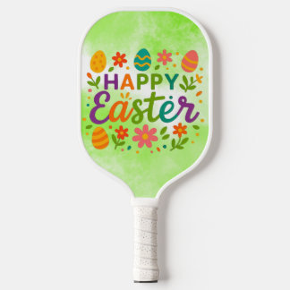 Raquette De Pickleball Colorful Happy Easter  