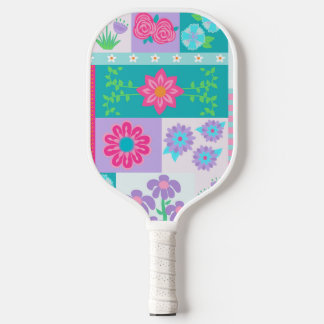 Raquette De Pickleball Conception de fleurs vibrantes en fleurs