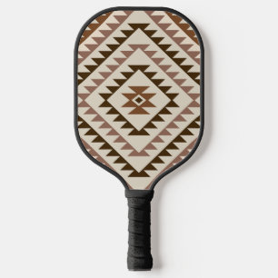 Raquette De Pickleball Conception de motif diamant aztéque Brun+Crème