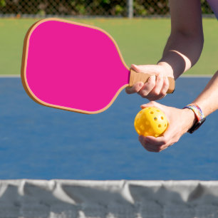 Raquette De Pickleball Conception d'initiales simples rose et bleu sur de