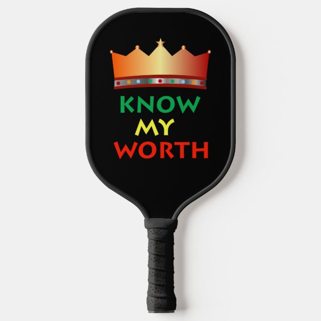 Raquette De Pickleball Connaître ma Worth pickelball paddle (Recto)