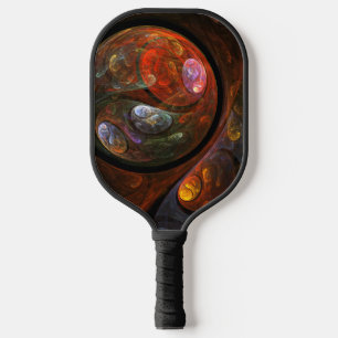 Raquette De Pickleball Connexion fluide Art abstrait cosmique moderne
