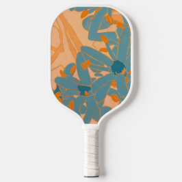 Raquette De Pickleball Contemporary Leaf Design in Peach 