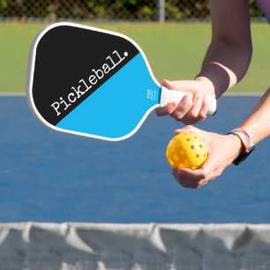 Raquette De Pickleball Cool Black Bright Ciel Bleu incliné Pickleball Tex