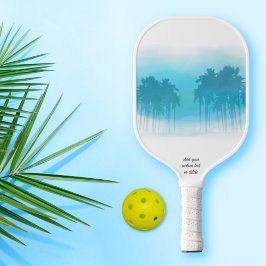 Raquette De Pickleball Cool Tropical Palm Tree Blue Gradient Personnalisé