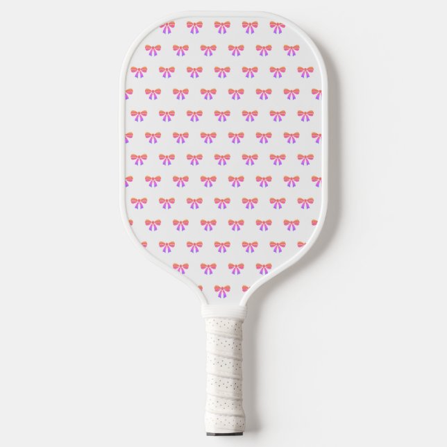 Raquette De Pickleball Coquette Cute Rose Bow Girl Dames Anniversaire (Recto)